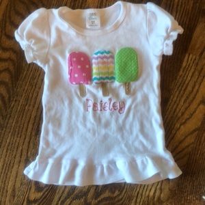 Appliquéd Paisley popsicle shirt
